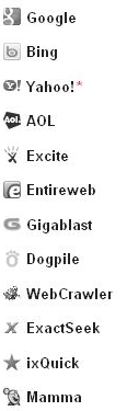 add site_kodulehe sisestamine otsingumootoritesse Google Bing Yahoo Aol Excite Enireweb Gigablast Dogpile Webcrawler Exactseek Ixquick Mamma 