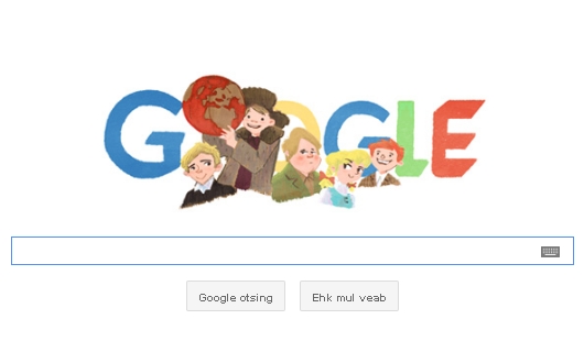 Google.ee logo Oskar Luts 125. sünnipäev Kevade tegelased