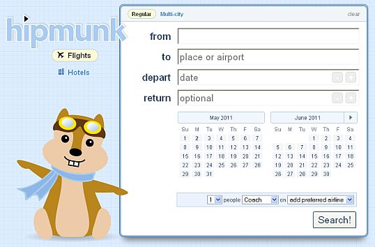 Hipmunk lennupiletite otsing Hipmunk better flight search